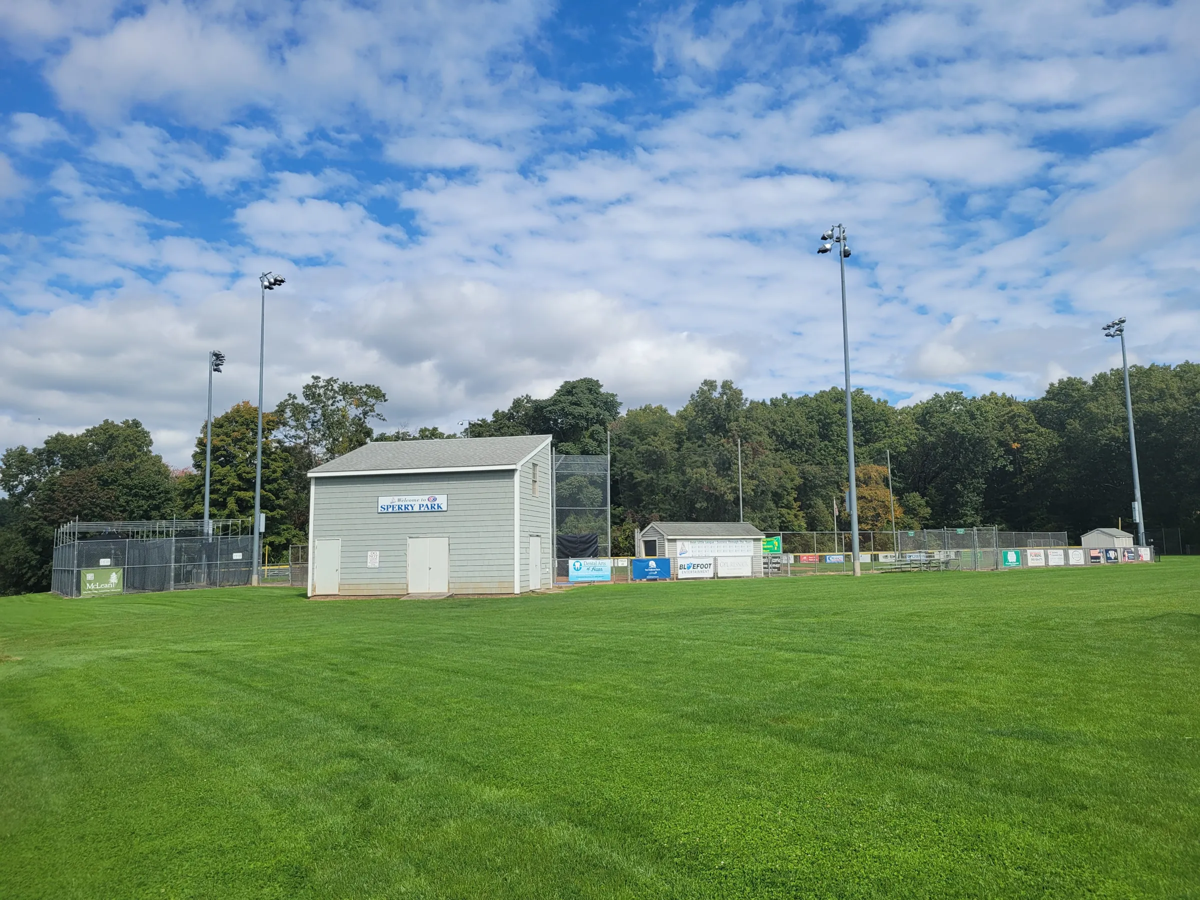 Ball fields at Sperry Park in Avon